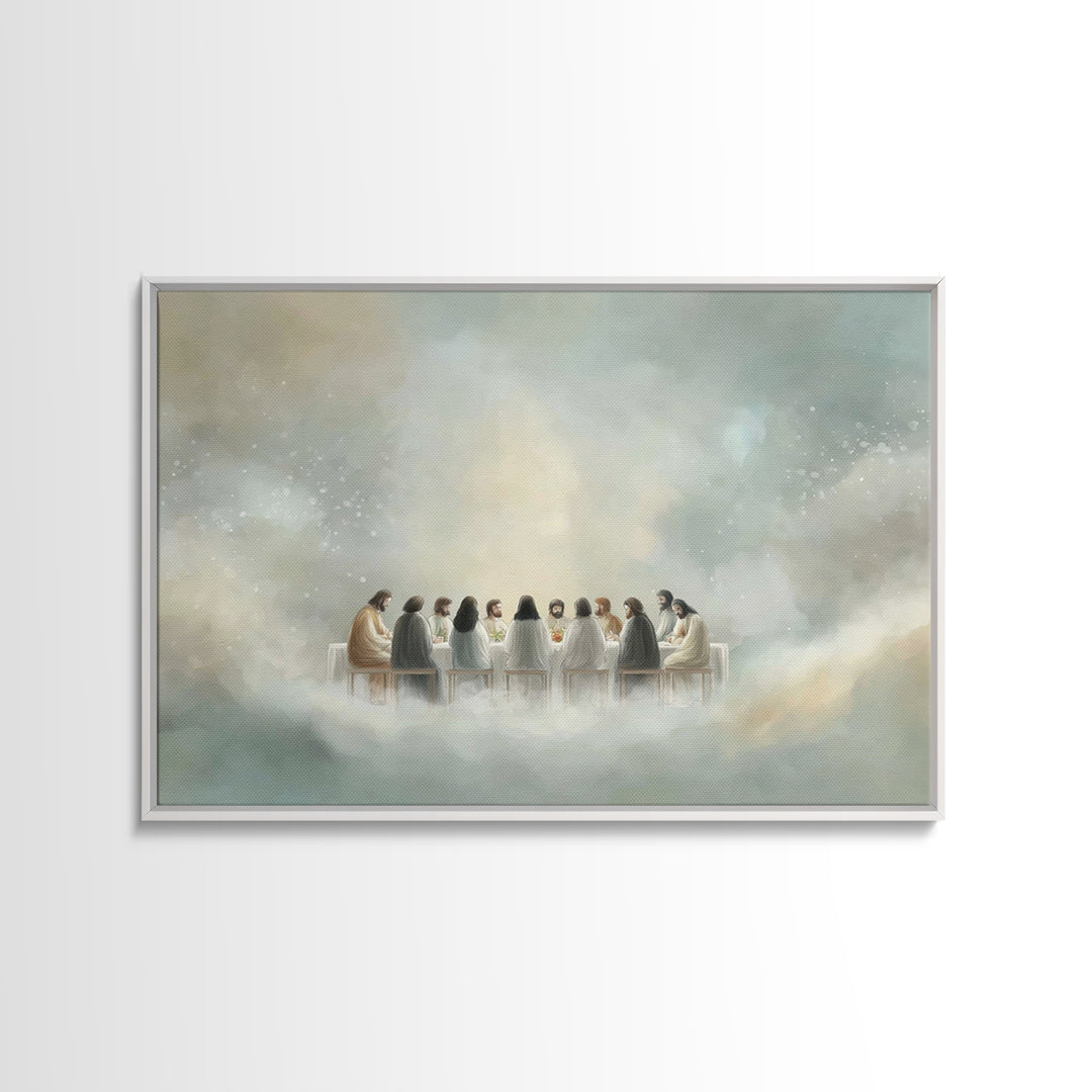 Holy Supper Unity – Framed Canvas Print – Jesus Painting – Christian Art – Christian Wall Art – Christian Art Canvas – Christian Decor – Mi