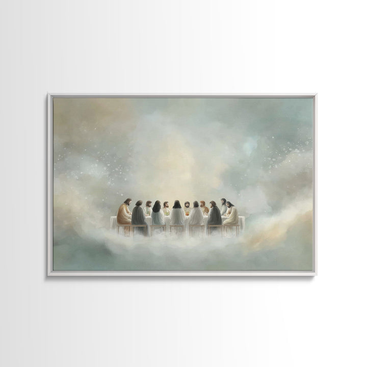 Holy Supper Unity – Framed Canvas Print – Jesus Painting – Christian Art – Christian Wall Art – Christian Art Canvas – Christian Decor – Mi