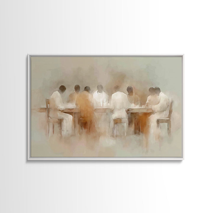 Sacred Gathering – Framed Canvas Print – Christian Art Canvas – Christian Wall Art – Jesus Painting – Moody Christian Art – Christian Decor