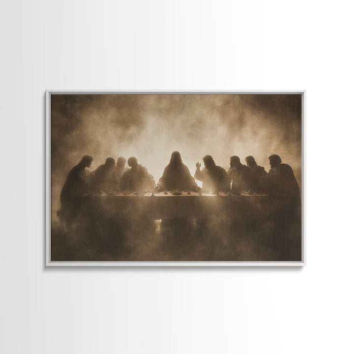 Last Supper Reverence – Framed Canvas Print – Christian Art – Jesus Painting – Christian Art Canvas – Christian Wall Art – Vintage Christia
