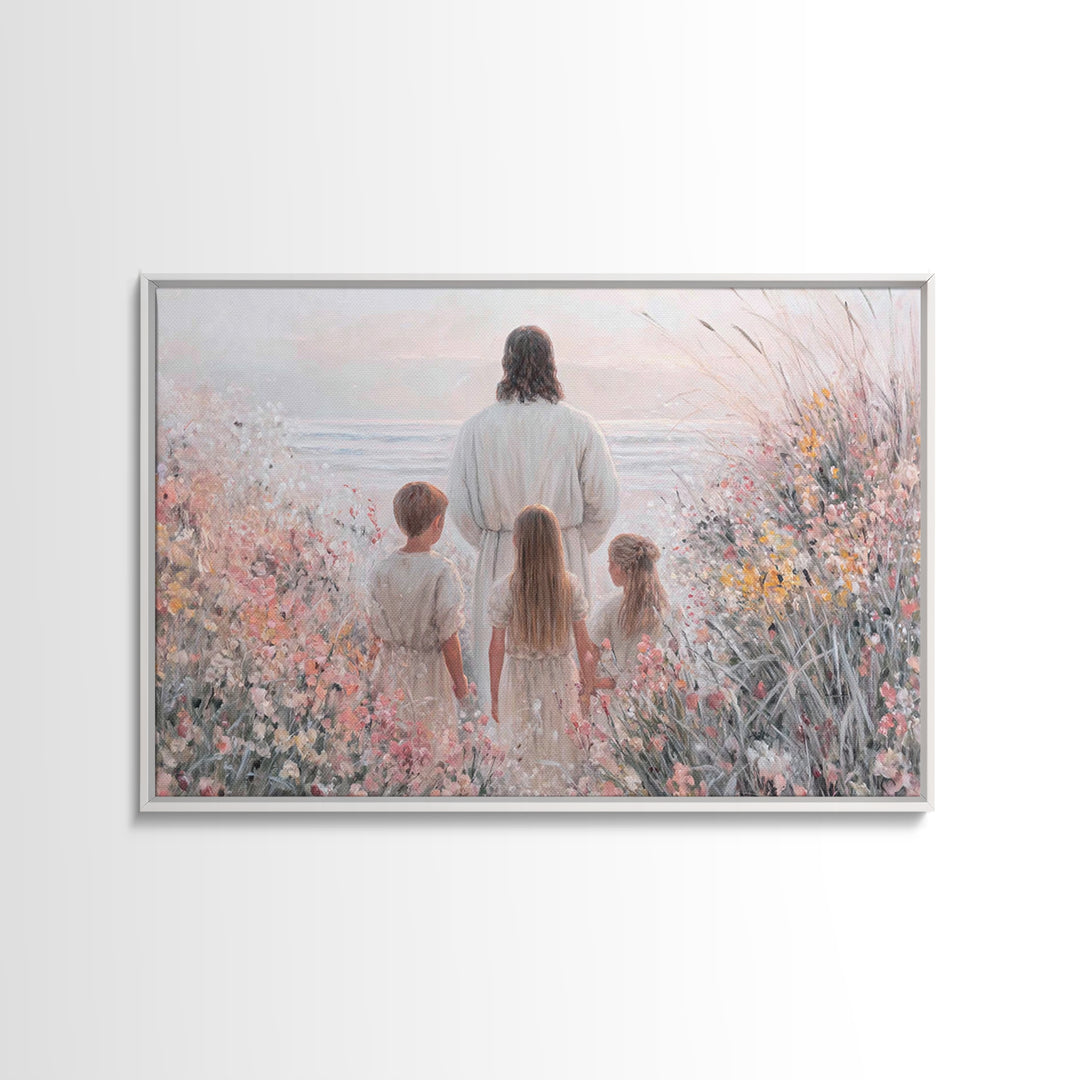 Garden Of Promise | Framed Canvas Print | Christian Wall Art | Christian Art Canvas | Jesus Painting | Subtle Christian Art | Christian Gif