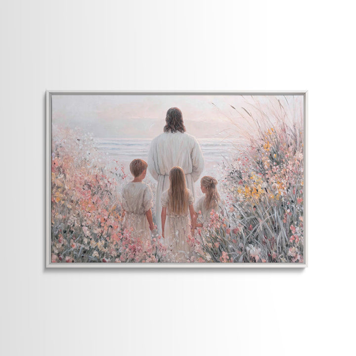 Garden Of Promise | Framed Canvas Print | Christian Wall Art | Christian Art Canvas | Jesus Painting | Subtle Christian Art | Christian Gif