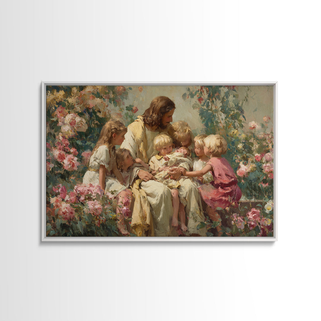 Circle Of Blessings | Framed Canvas Print | Christian Art Canvas | Christian Art | Jesus Painting | Christian Wall Art | Christian Gift Ide