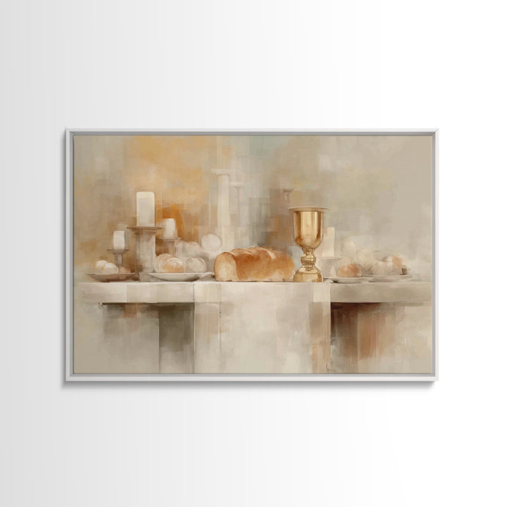 Table Of Blessing – Framed Canvas Print – Christian Wall Art – Christian Art Print – Christian Decor For Home – Modern Christian Art – Chri