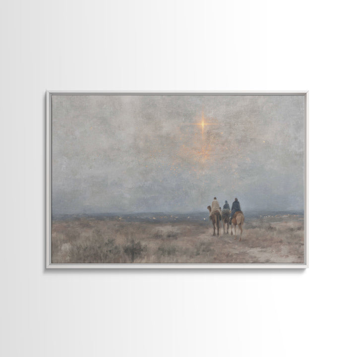 Heavenward Light, Framed Canvas Print, Christian Art Canvas, Christmas Wall Art, Subtle Christian Art, Framed Christmas Art, Christian Gift
