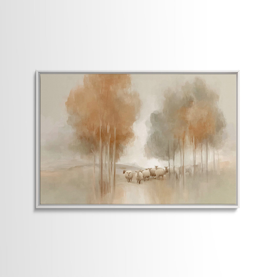 Blossoms Of The Shepherd, Framed Canvas Print, Christian Art Canvas, Modern Christian Art, Jesus Painting, Christian Wall Art, Christian Ar