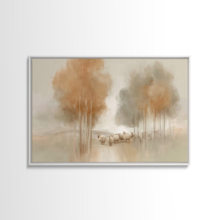 Blossoms Of The Shepherd, Framed Canvas Print, Christian Art Canvas, Modern Christian Art, Jesus Painting, Christian Wall Art, Christian Ar