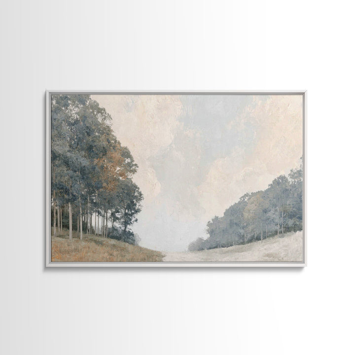 Quiet Hillside Grace | Framed Canvas Print | Christian Art Work | Subtle Christian Art | Christian Wall Art | Christian Art Canvas | Large