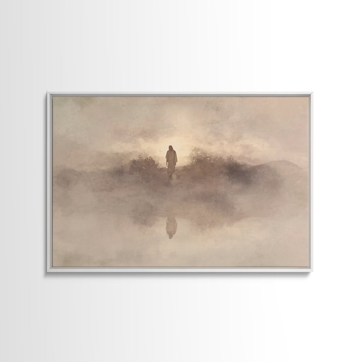 Dawn Of Hope | Framed Canvas Print | Christian Art Canvas | Christian Wall Art | Subtle Christian Art | Jesus Painting | Christian Decor