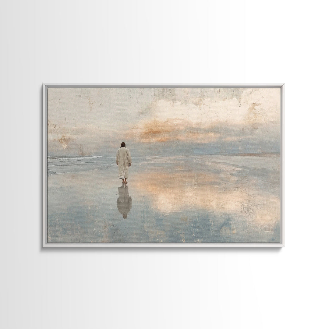 Wandering Messiah, Framed Canvas Print, Christian Art Canvas, Jesus Painting, Christian Wall Art, Subtle Christian Art, Large Christian Pai