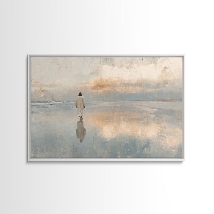 Wandering Messiah, Framed Canvas Print, Christian Art Canvas, Jesus Painting, Christian Wall Art, Subtle Christian Art, Large Christian Pai