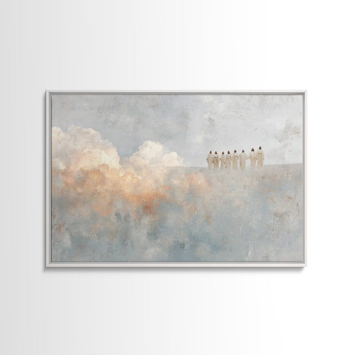 Clouds Of Majesty – Framed Canvas Print – Christian Art Canvas – Jesus Painting – Christian Wall Art – Subtle Christian Art – Large Christi