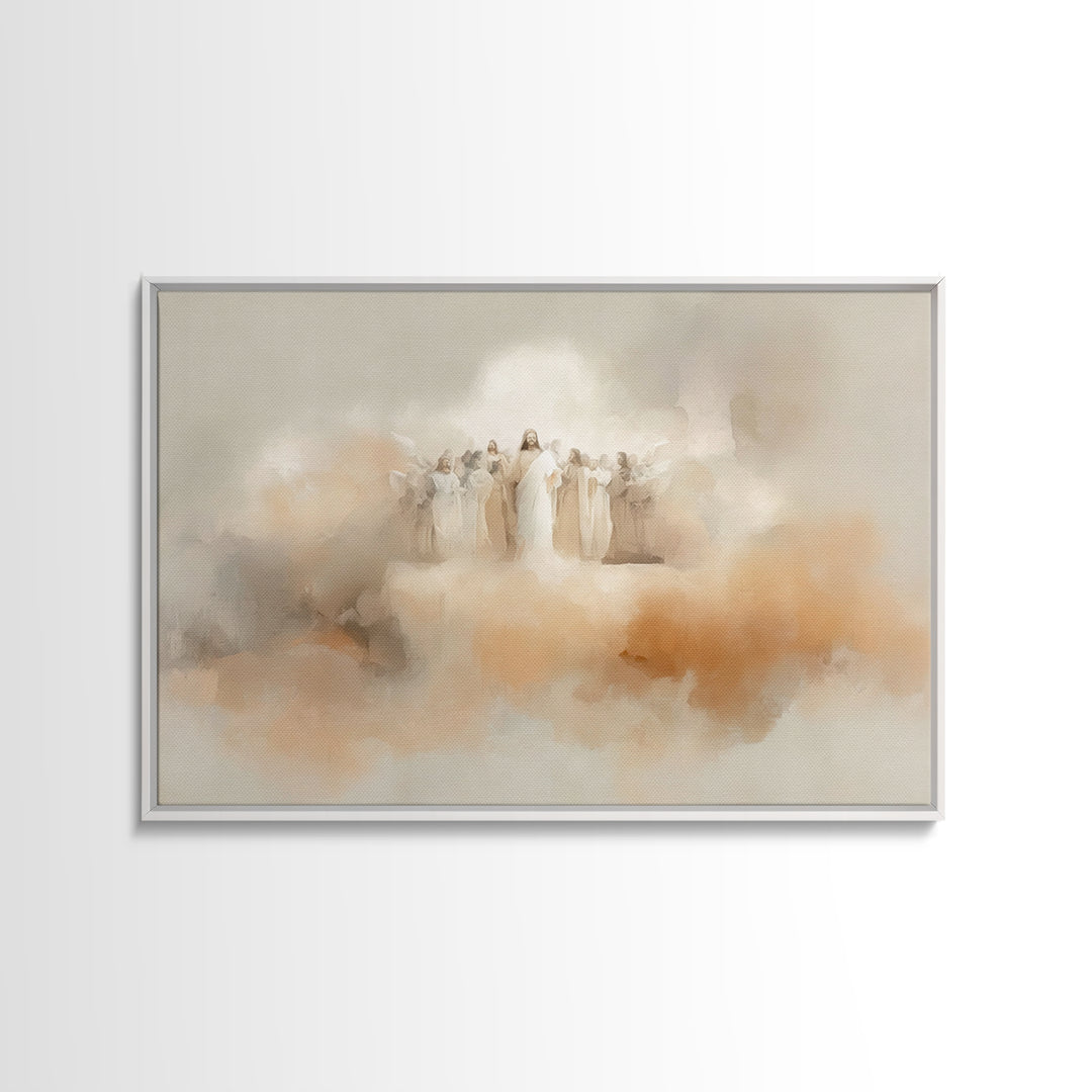 Radiant Host | Framed Canvas Print | Christian Art Canvas | Jesus Painting | Christian Wall Art | Large Christian Painting | Unique Christi