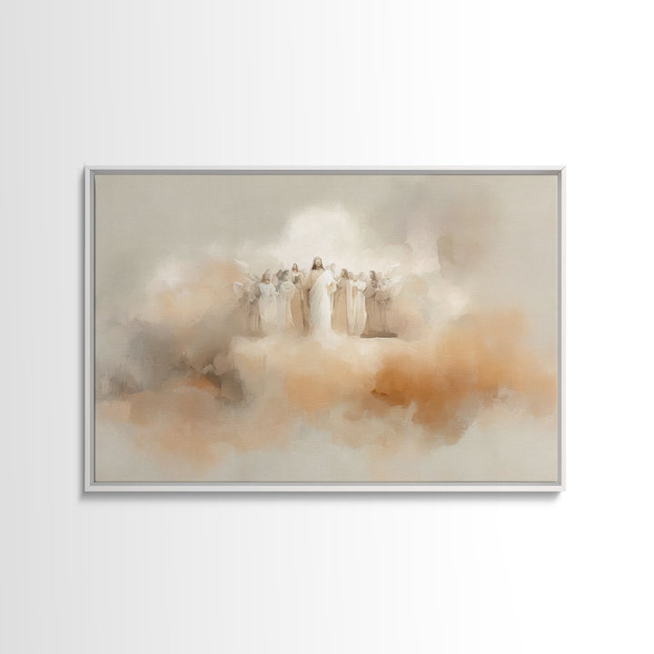 Radiant Host | Framed Canvas Print | Christian Art Canvas | Jesus Painting | Christian Wall Art | Large Christian Painting | Unique Christi