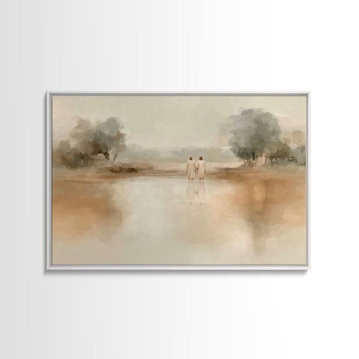 Walk Of Grace – Framed Canvas Print – Christian Art Canvas – Jesus Painting – Christian Wall Art – Subtle Christian Art – Christian Decorat