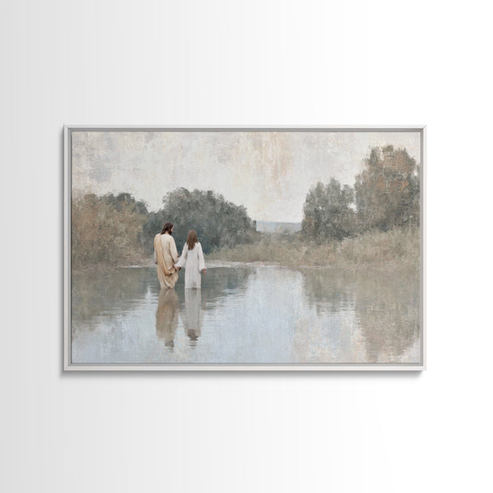 Guiding Light Path – Framed Canvas Print – Christian Wall Art – Christian Art Canvas – Subtle Christian Art – Jesus Painting – Christian De