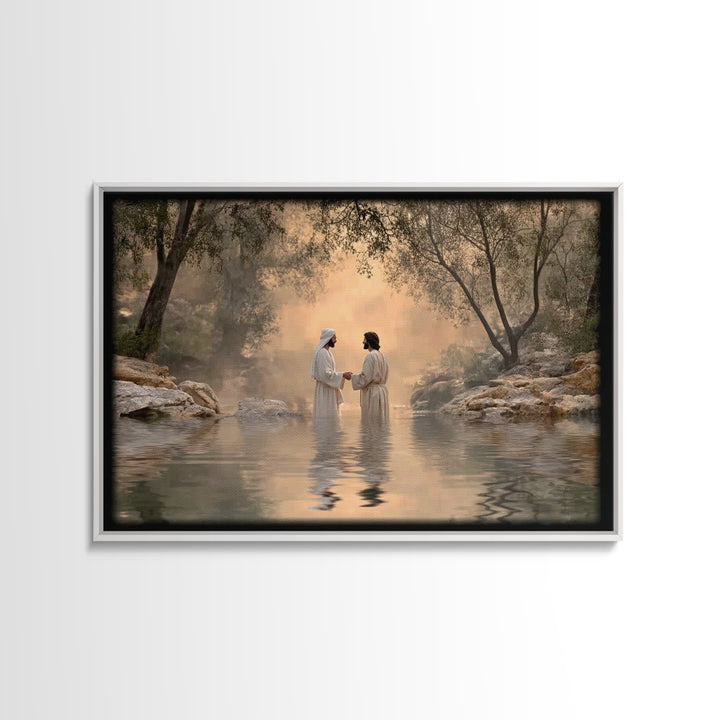 Holy Covenant Stillness – Framed Canvas Print – Christian Wall Art – Christian Art Canvas – Minimalist Christian Art – Christian Gift – Jes