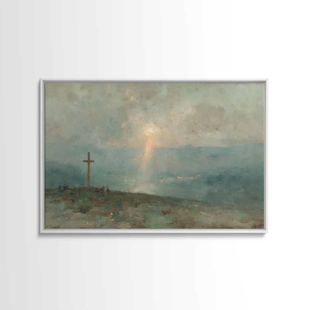 Twofold Grace – Framed Canvas Print – Jesus Painting – Christian Art Canvas – Modern Christian Art – Christian Wall Art – Christian Gift Id