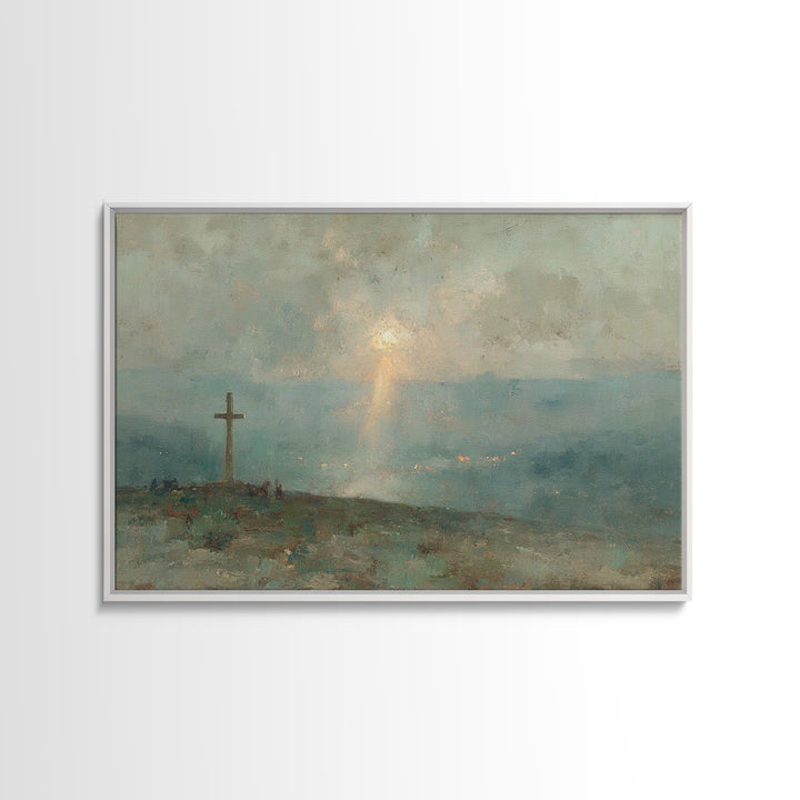 Twofold Grace – Framed Canvas Print – Jesus Painting – Christian Art Canvas – Modern Christian Art – Christian Wall Art – Christian Gift Id