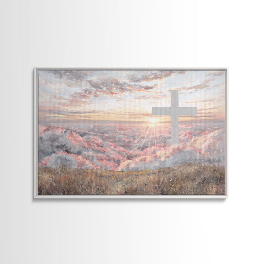 Horizon Of Hope – Framed Canvas Print – Christian Art Canvas – Christian Wall Art – Subtle Christian Art – Christian Gift – Christian Paint