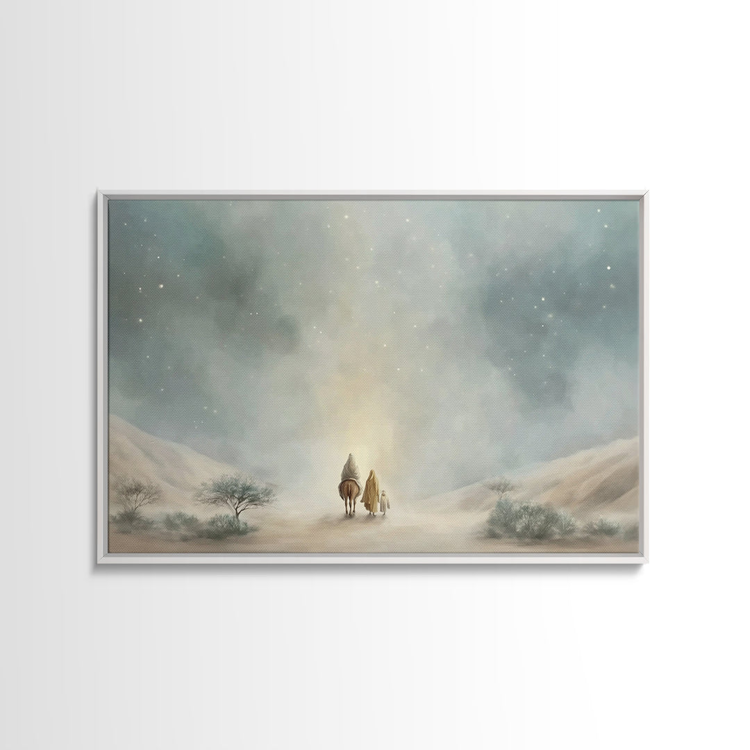 Guided By Light, Framed Canvas Print, Christian Wall Art, Christian Art Print, Subtle Christian Art, Christian Art Canvas