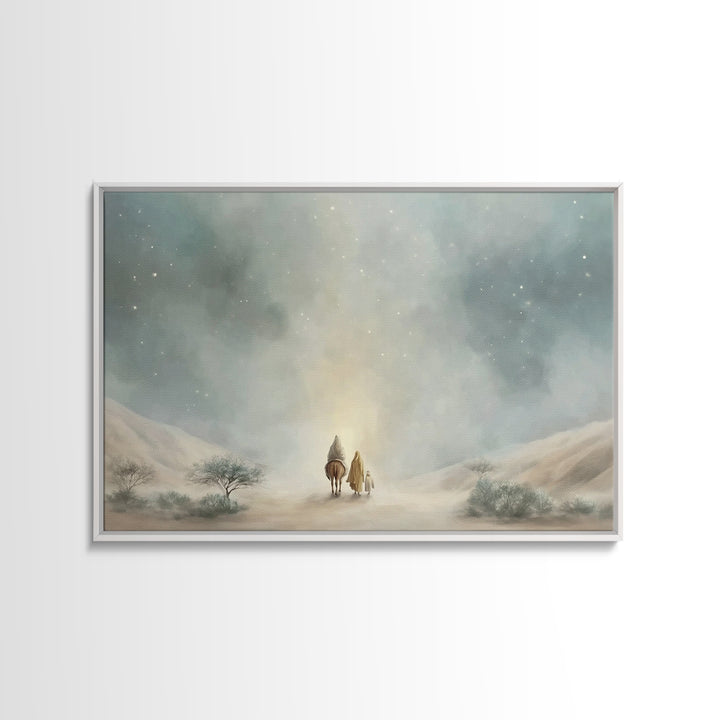 Guided By Light, Framed Canvas Print, Christian Wall Art, Christian Art Print, Subtle Christian Art, Christian Art Canvas