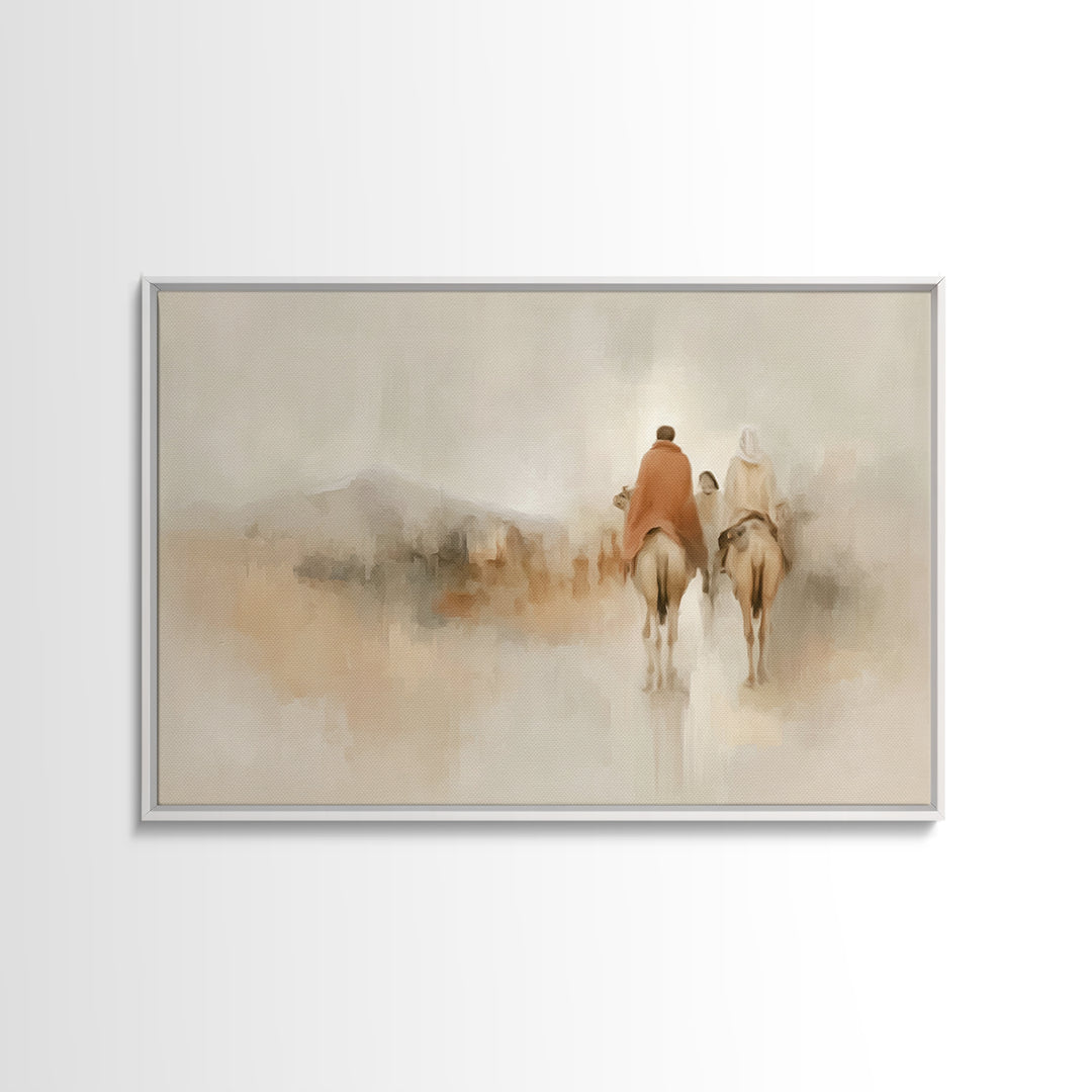 Soft Journey Home | Framed Canvas Print | Christian Art Painting | Christian Wall Art | Abstract Christian Art | Christian Art Print