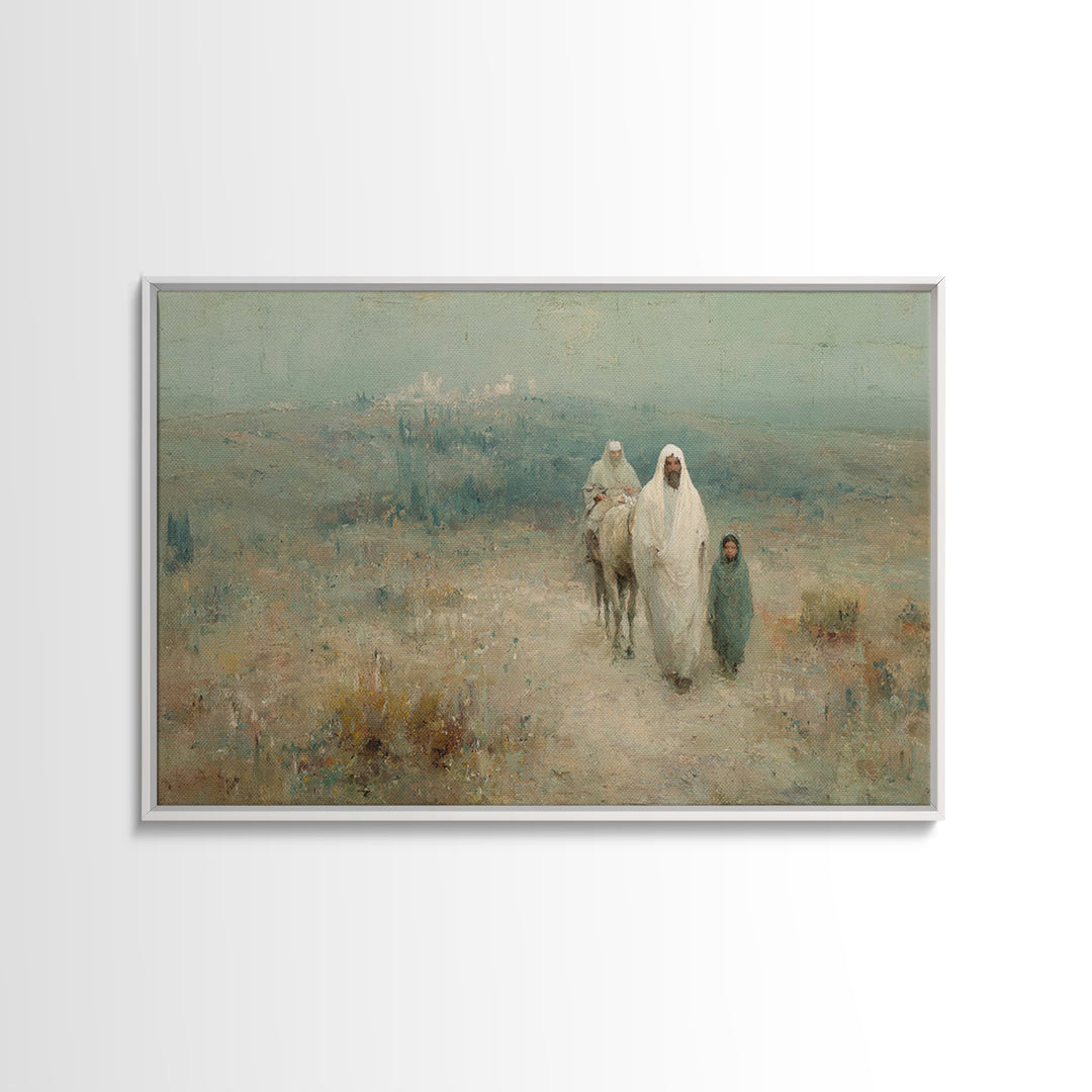 Journey Of Faith | Framed Canvas Print | Christian Art | Christian Art Canvas | Christian Wall Art | Christmas Art Prints | Jesus Painting