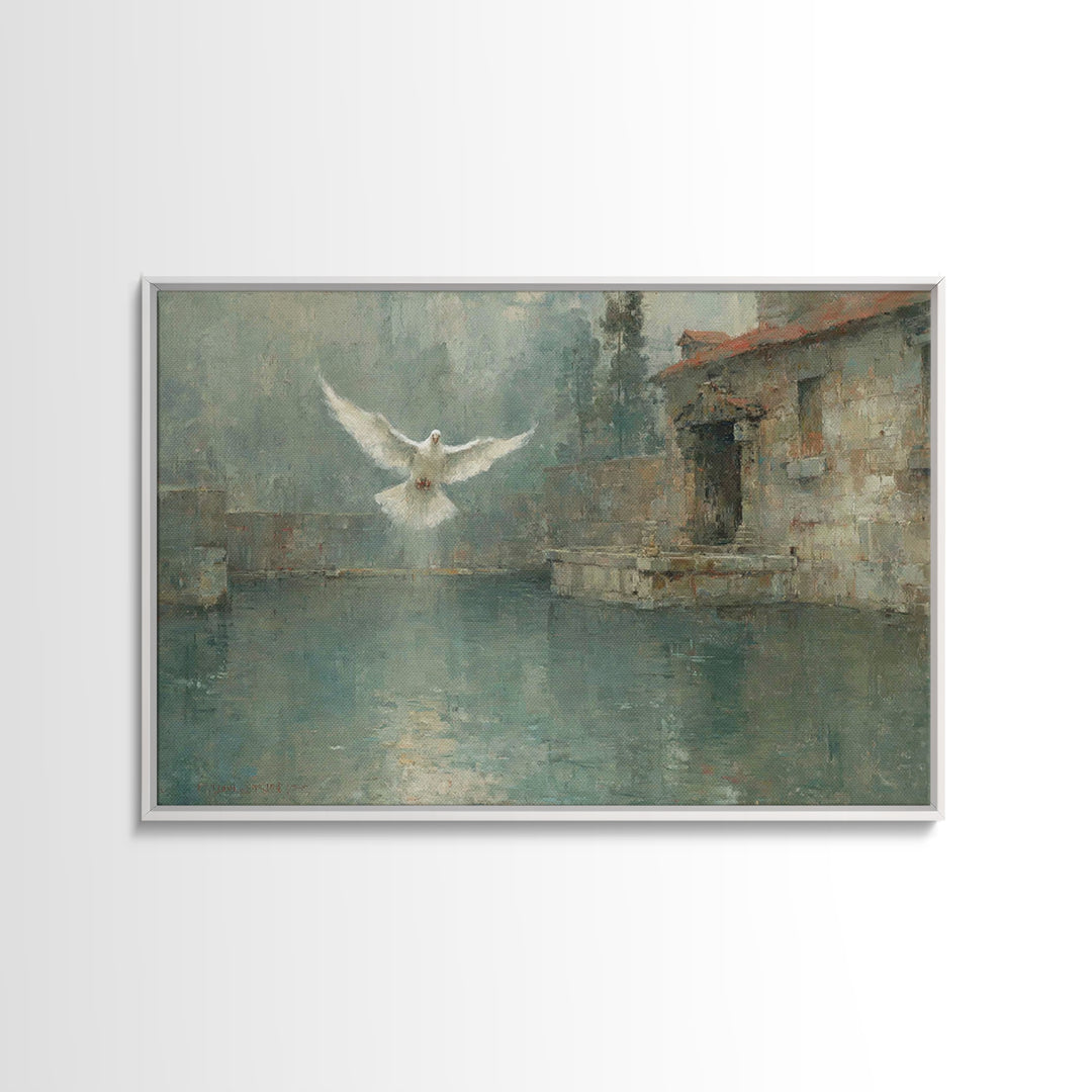 Sacred Waters | Framed Canvas Print | Christian Wall Art | Christian Art Canvas | Christian Paintings | Christian Art | Christian Gift Idea