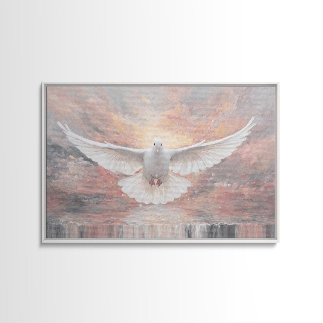 Dawn Of Grace, Framed Canvas Print, Christian Wall Art, Christian Art Canvas, Christian Christmas Art, Christmas Canvas Wall Art, Jesus Pai