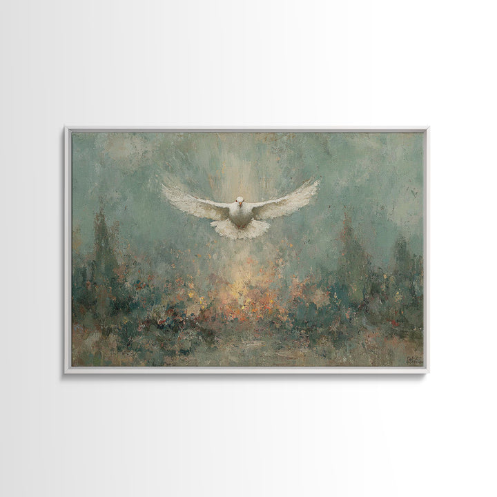 Wings Of Peace, Framed Canvas Print, Christian Art Print, Christian Wall Art, Christmas Art, Christian Canvas, Modern Christian Art