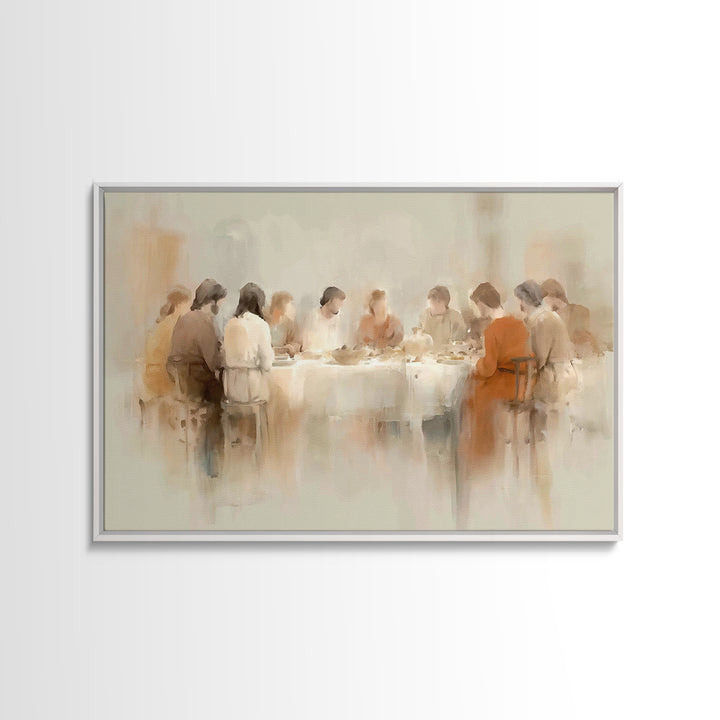 Silent Ascension – Framed Canvas Print – Christian Art – Christian Painting – Christian Wall Art – Minimalist Christian Art – Christian Can