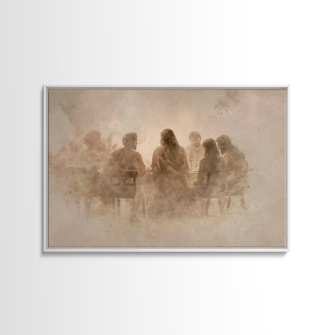 Sacred Fellowship - Framed Canvas Print - Christian Art Canvas - Christian Wall Art - Jesus Painting - Large Christian Art - Christian Chri