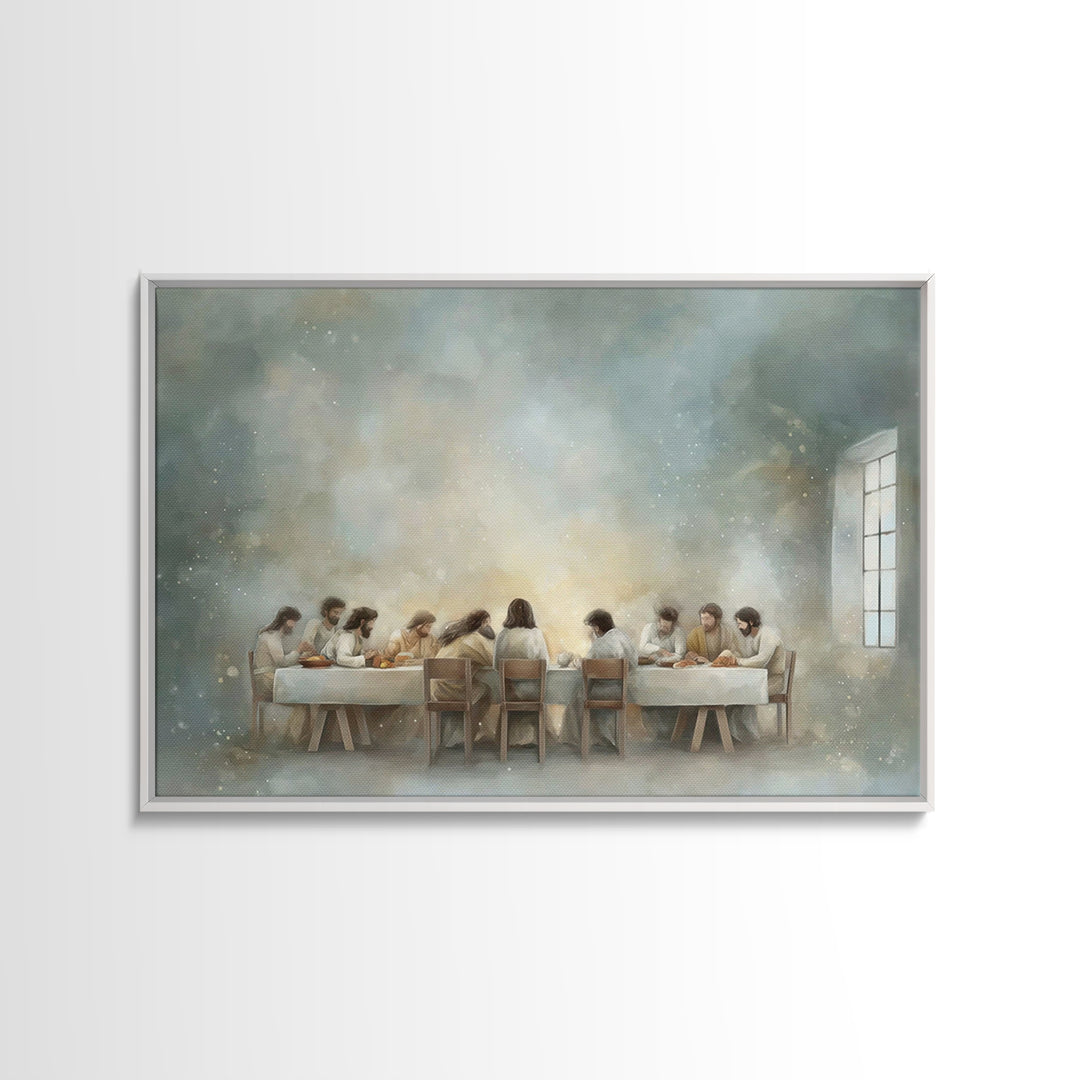 Celestial Table - Framed Canvas Print - Christian Art Canvas - Christian Wall Art - Subtle Christian Art - Jesus Painting - Christian Decor