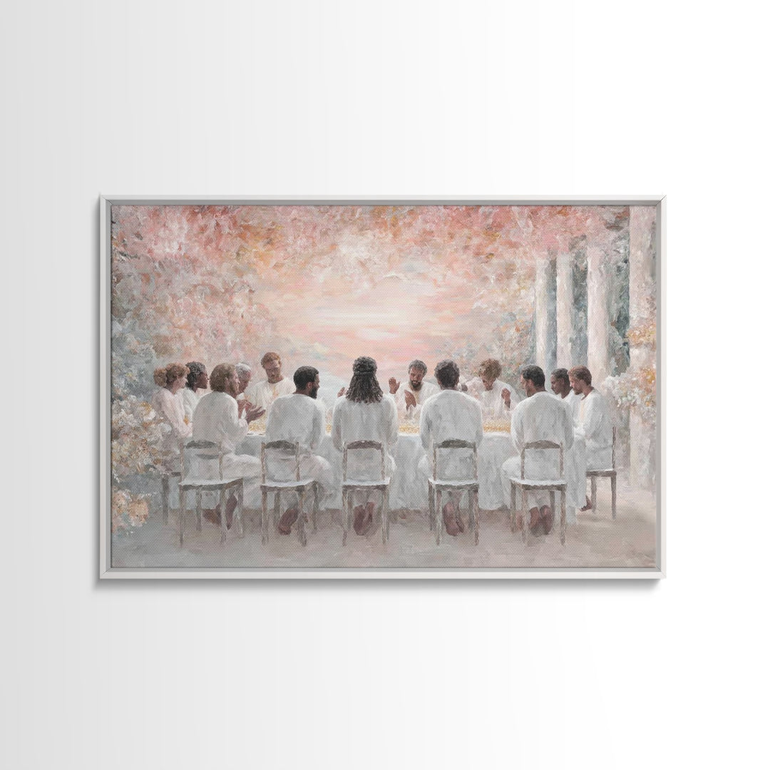 Eternal Fellowship | Framed Canvas Print | Christian Art Canvas | Jesus Painting | Christian Wall Art | Christmas Art Prints | Modern Chris