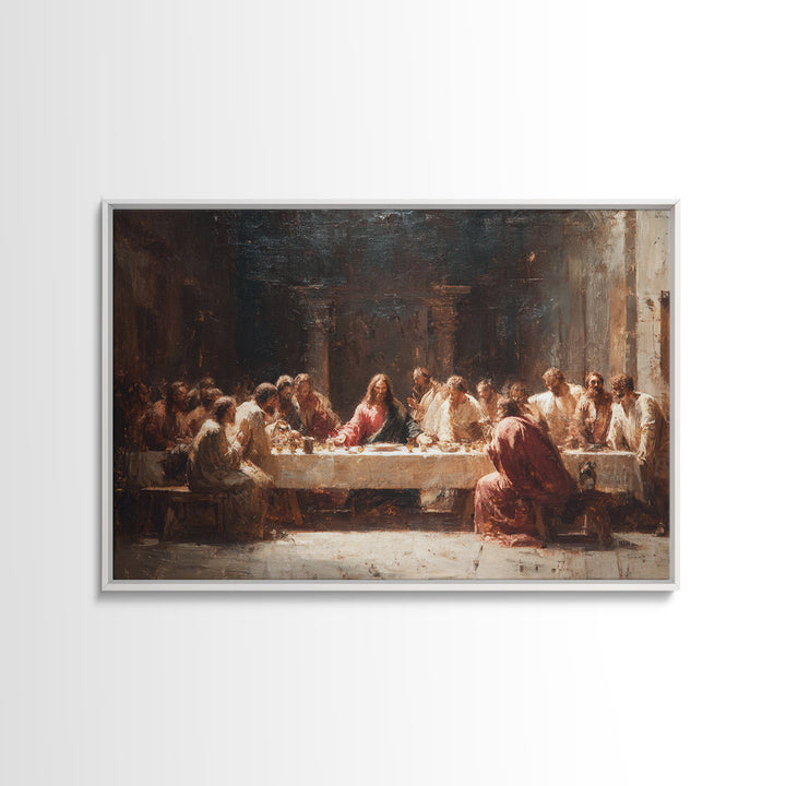 Sacred Gathering, Framed Canvas Print, Christian Paintings, Large Jesus Painting, Christian Art Canvas, Vintage Christian Art, Christian Wa