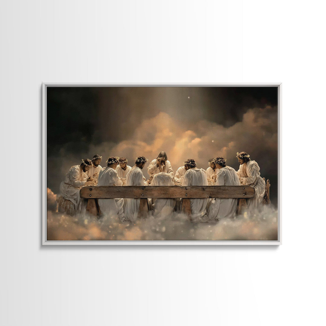 Heavenly Feast Unity | Framed Canvas Print | Christian Christmas Art | Christian Art Canvas | Jesus Painting | Christian Decorations | Mode