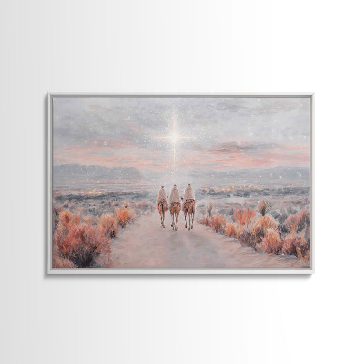Bethlehem Road | Framed Canvas Print | Christian Art Canvas | Christmas Wall Art | Christian Christmas Art | Christian Art Work | Jesus Pai