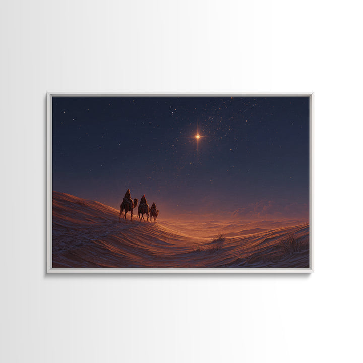 Holy Night Rise, Framed Canvas Print, Christian Christmas Art, Christian Art Canvas, Christmas Wall Art, Jesus Painting, Christian Art Prin