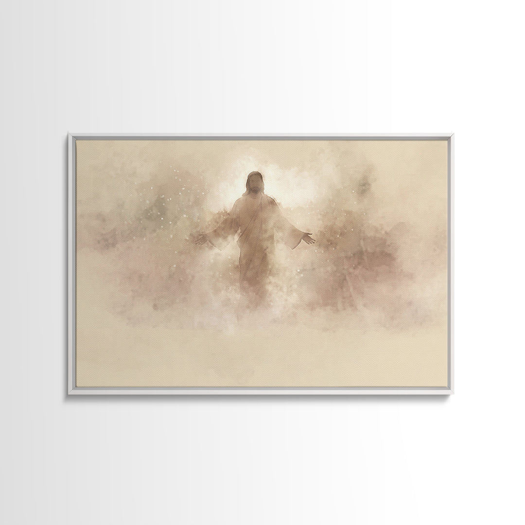 Radiant Messiah | Framed Canvas Print | Jesus Painting | Christian Art Canvas | Christian Wall Art | Christian Art | Christian Art Gift