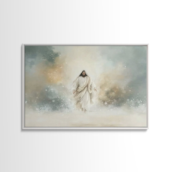 Heavenly Dawn | Framed Canvas Print | Christian Art Canvas | Jesus Painting | Christian Wall Art | Christian Christmas Art | Christian Deco