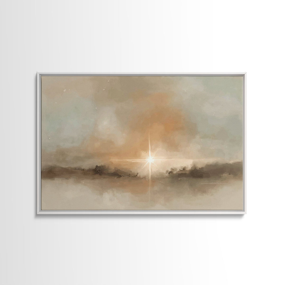 Holy Radiance | Framed Canvas Print | Christian Wall Art | Christian Art Canvas | Christmas Art | Jesus Painting | Christian Home Decor