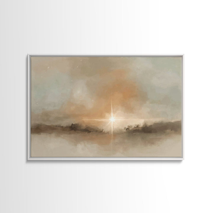 Holy Radiance | Framed Canvas Print | Christian Wall Art | Christian Art Canvas | Christmas Art | Jesus Painting | Christian Home Decor
