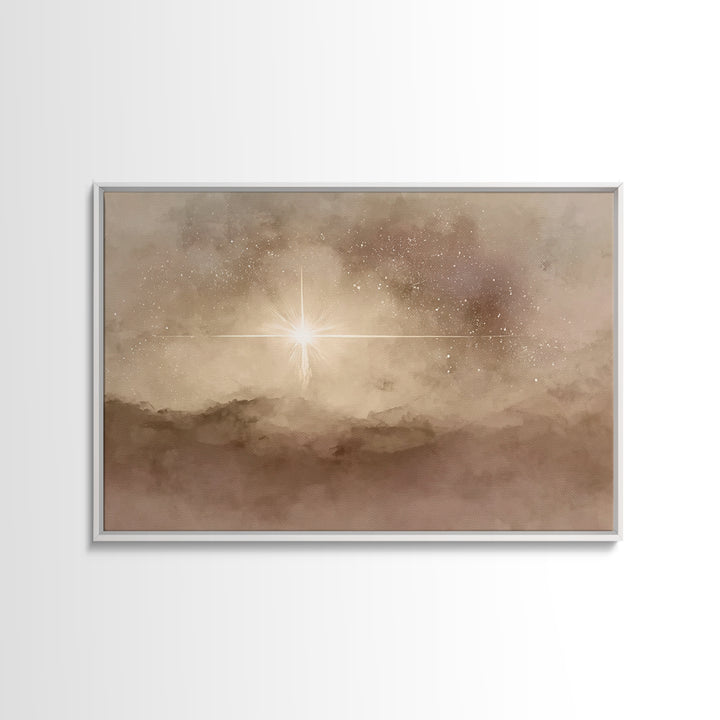 Divine Horizon | Framed Canvas Print | Christian Art Canvas | Christian Wall Art | Christmas Art | Christian Christmas Art | Jesus Painting