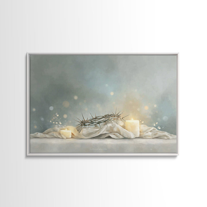 Light Of Hope, Framed Canvas Print, Christian Art Print, Christian Wall Art, Jesus Painting, Christmas Art, Christian Gift Ideas
