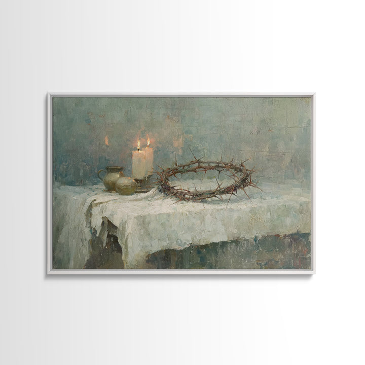 Thorns Of Grace – Framed Canvas Print – Christian Art Canvas – Christian Wall Art – Jesus Painting – Christian Christmas Art – Christian De
