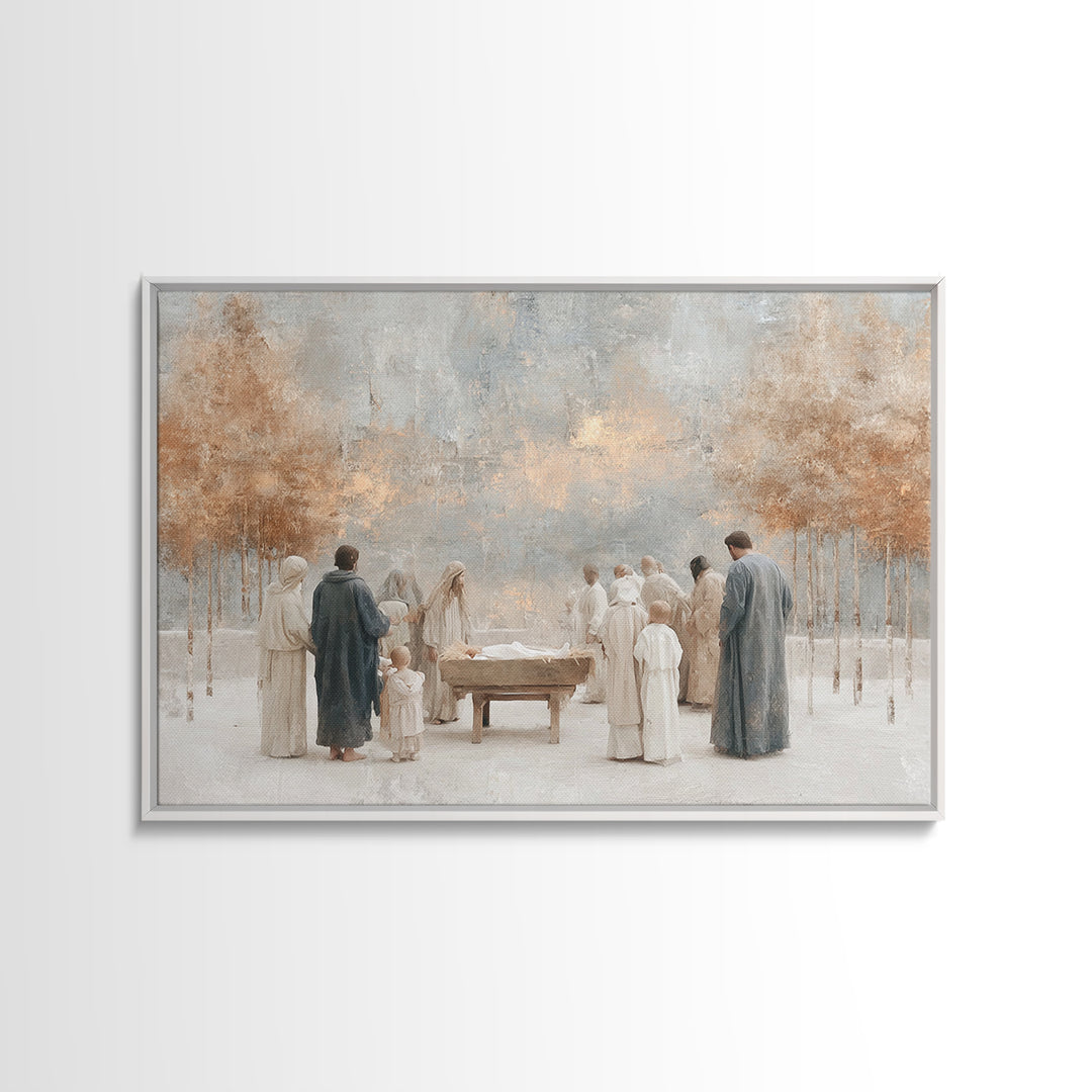 Golden Dawn – Framed Canvas Print – Christian Art Canvas – Christmas Art – Christian Gift – Jesus Painting – Christian Wall Art