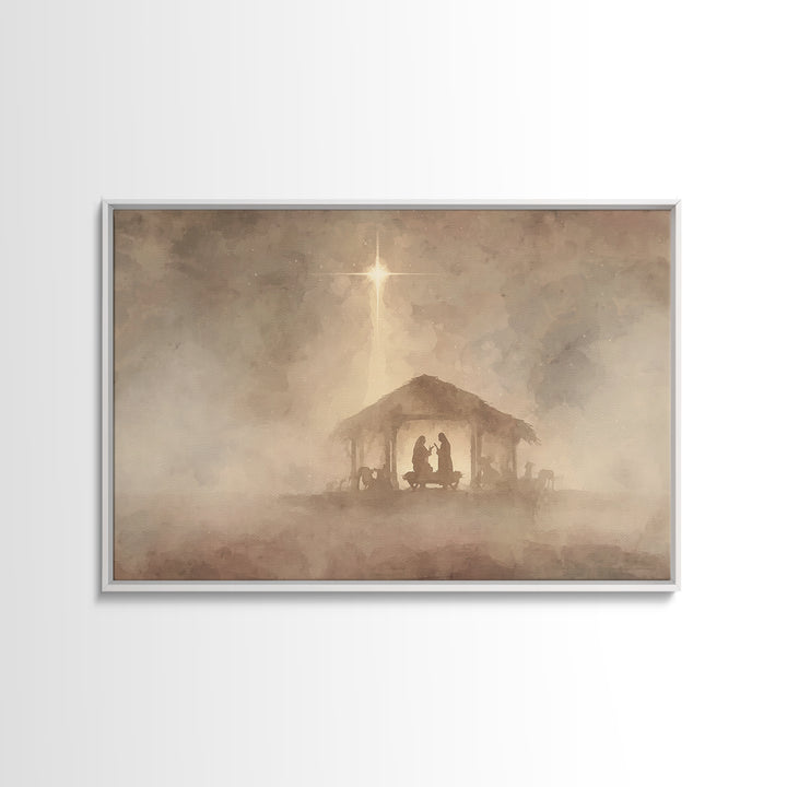 Holy Reverence – Framed Canvas Print – Christian Art Canvas – Jesus Painting – Christian Wall Art – Christmas Art – Christian Gift