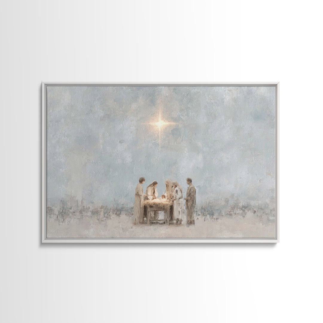 Divine Stillness – Framed Canvas Print – Christian Gift – Christian Art Canvas – Jesus Painting – Christmas Art – Christian Wall Art