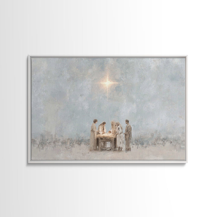 Divine Stillness – Framed Canvas Print – Christian Gift – Christian Art Canvas – Jesus Painting – Christmas Art – Christian Wall Art